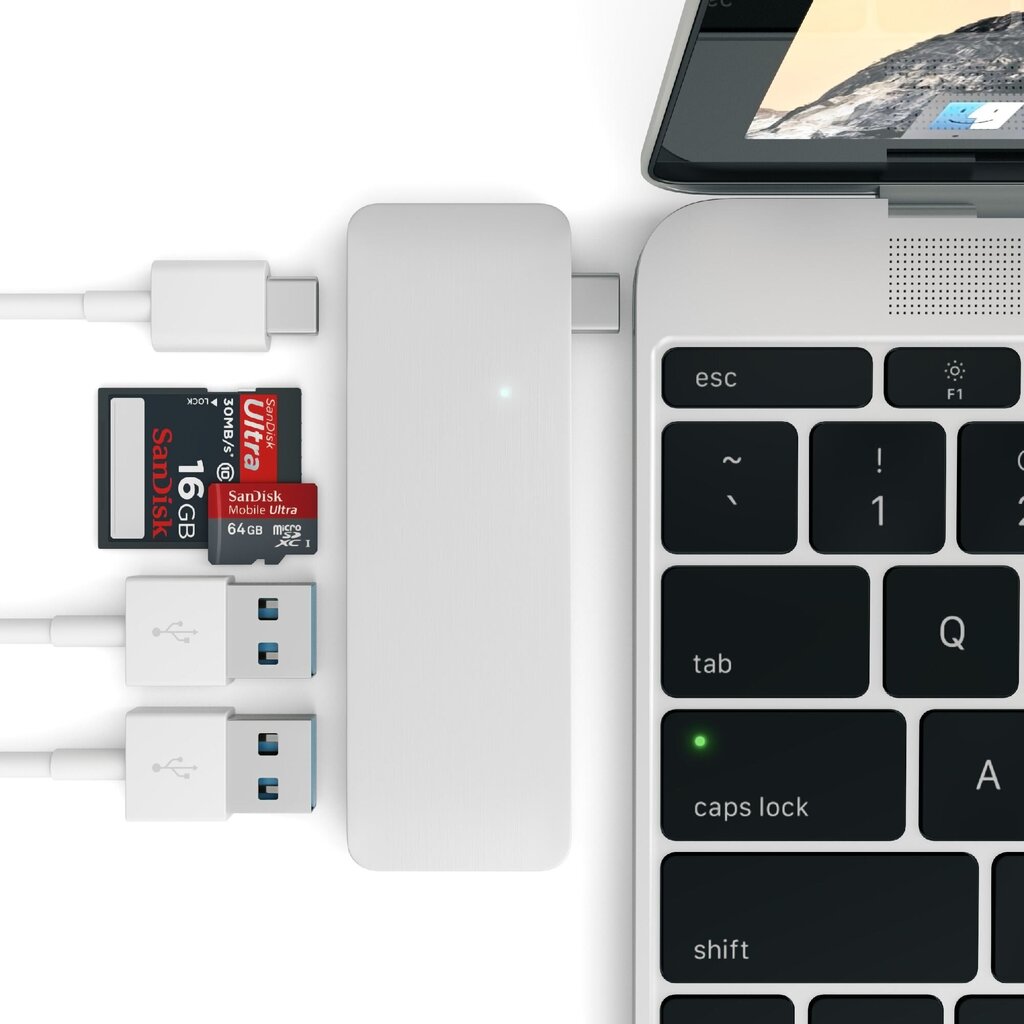 MacBook USB-C jagaja Satechi ST-TCUPS цена и информация | USB jagajad, adapterid | kaup24.ee