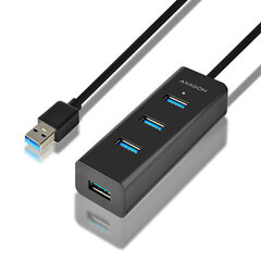 AXAGON HUE-S2BL 4x USB3.0 Charging Hub 1.2m Cable, MicroUSB Charging hind ja info | USB jagajad, adapterid | kaup24.ee