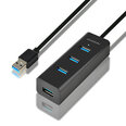 AXAGON HUE-S2BL 4x USB3.0 Charging Hub 1.2m Cable, MicroUSB Charging