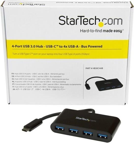 StarTech HB30C4AB цена и информация | USB jagajad, adapterid | kaup24.ee