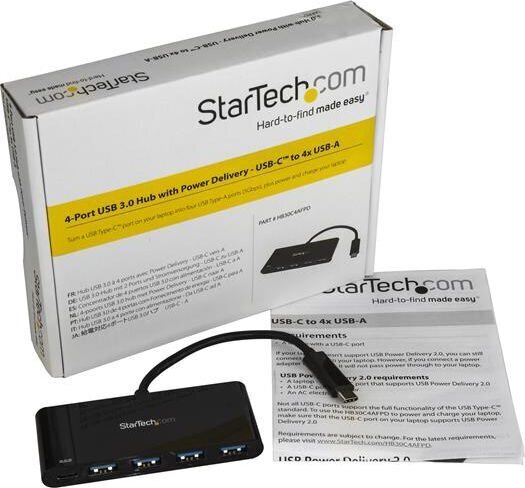 USB-jaotur Startech HB30C4AFPD hind ja info | USB jagajad, adapterid | kaup24.ee