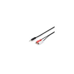 Digitus DB-510300-025-S, Aux 3.5 mm/RCA, 2.5 m hind ja info | Kaablid ja juhtmed | kaup24.ee