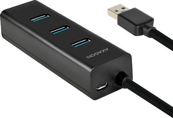 AXAGON HUE-S2BP 4x USB3.0 Charging Hub 1.2m Cable, MicroUSB Charging, Incl. AC Adapter hind ja info | USB jagajad, adapterid | kaup24.ee