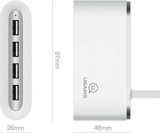 Usams SJ238FX01 цена и информация | USB jagajad, adapterid | kaup24.ee