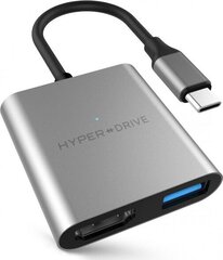 HyperDrive HD259A-GRAY hind ja info | USB jagajad, adapterid | kaup24.ee