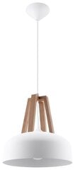 Sollux подвесной светильник Casco 1 White/Natural wood цена и информация | Люстры | kaup24.ee
