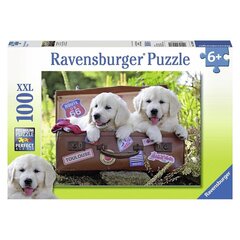 Головоломка Ravensburger Путешествующие щенки, 100 д. цена и информация | Пазлы | kaup24.ee