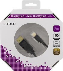 DELTACO DELTACO DisplayPort kabel - 2 m hind ja info | Kaablid ja juhtmed | kaup24.ee