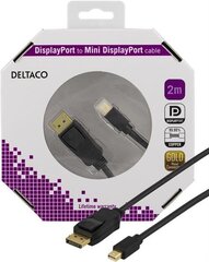 DELTACO DELTACO DisplayPort kabel - 2 m hind ja info | Kaablid ja juhtmed | kaup24.ee