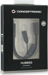 USB-jaotur Conceptronic HUBBIES01B hind ja info | USB jagajad, adapterid | kaup24.ee