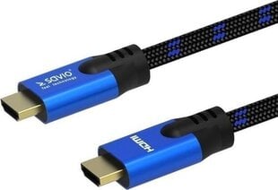 SAVIO HDMI (M) v2.1, 3m Cиний цена и информация | Кабели и провода | kaup24.ee