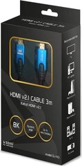 SAVIO HDMI (M) v2.1, 3m Cиний цена и информация | Кабели и провода | kaup24.ee
