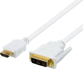 Deltaco HDMI-112AD, HDMI/DVI, 2 m hind ja info | Kaablid ja juhtmed | kaup24.ee