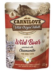 Carnilove Cat Pouch Wild Boar Chamomile einekotike kassidele 85g цена и информация | Кошачьи консервы | kaup24.ee