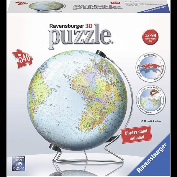 Pusle Ravensburger 3D Globus 540 osa цена и информация | Pusled | kaup24.ee