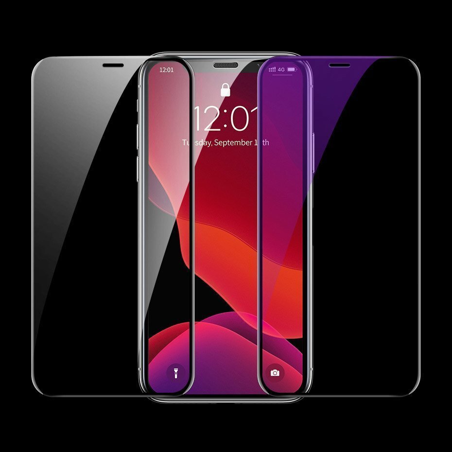 Kaitseklaas Baseus telefonile Apple iPhone Xr, Black hind ja info | Ekraani kaitsekiled | kaup24.ee