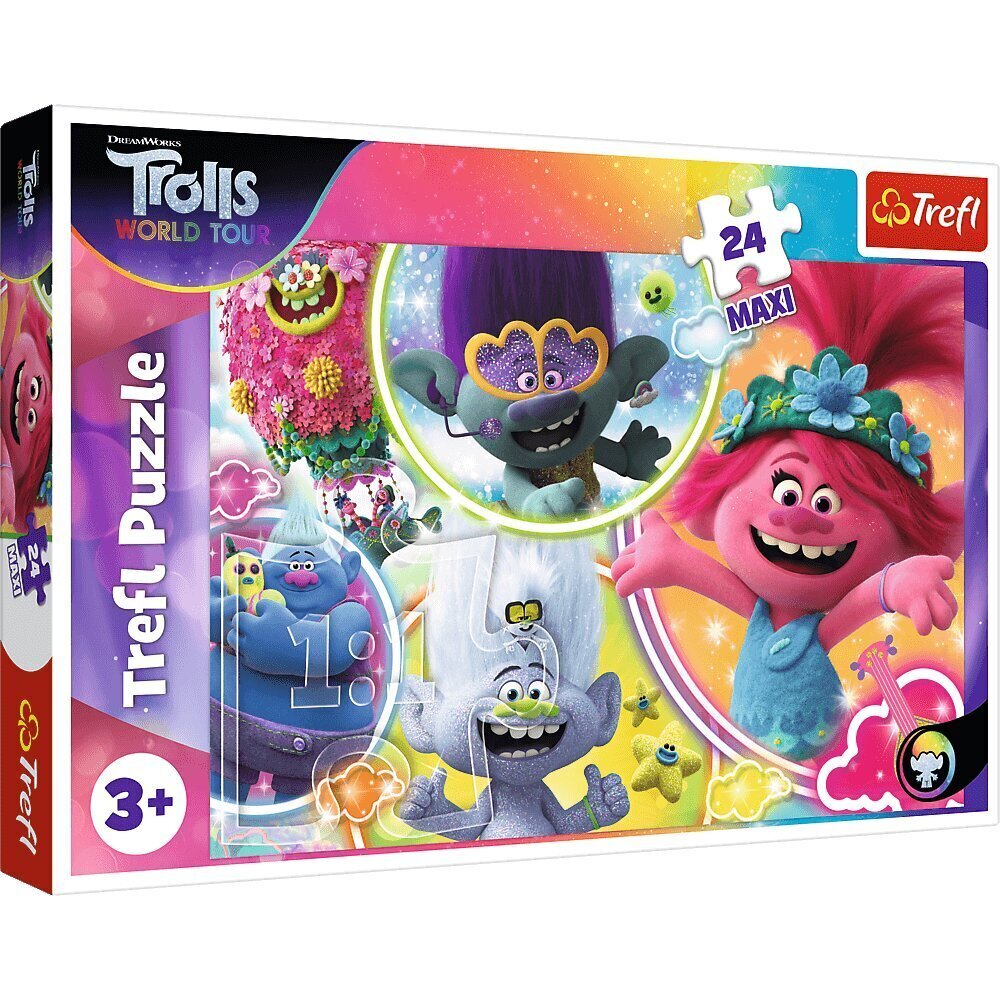 Pusle Trefl Maxi The Music World Of Trolls 24 osa цена и информация | Pusled | kaup24.ee