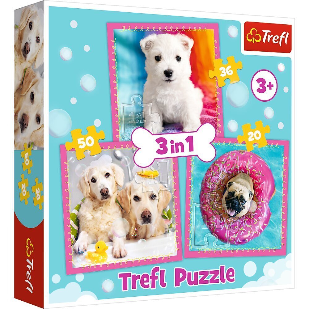 Pusle Trefl 3in1 Dogs in the bath hind ja info | Pusled | kaup24.ee