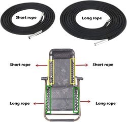 Muud mööblitarvikud, lamamistooli elastne asendusnöör, kokkupandav lamamistool, aiatool hind ja info | Muud mööblitarvikud | kaup24.ee