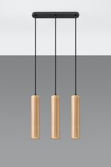 Sollux подвесной светильник Lino 3 Wood цена и информация | Люстры | kaup24.ee