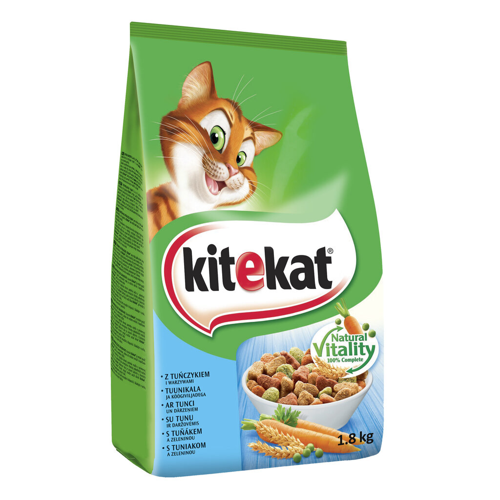 Kitekat kuivtoit tuunikala ja köögiviljadega, 1,8 kg цена и информация | Kuivtoit kassidele | kaup24.ee