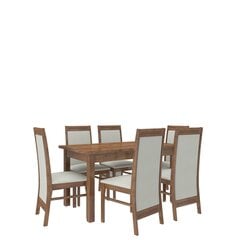 Обеденный гарнитур ADRK Furniture Rodos 7, светло-коричневый цена и информация | Комплекты мебели для столовой | kaup24.ee