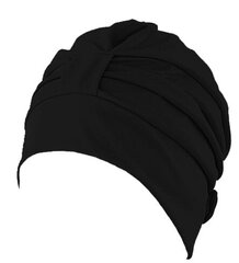 Fabric swimcap with plastic lining and adjustable velcro closure 3473 20 black цена и информация | Шапочки для плавания | kaup24.ee