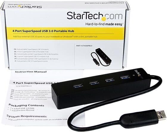 StarTech ST4300PBU3 цена и информация | USB jagajad, adapterid | kaup24.ee