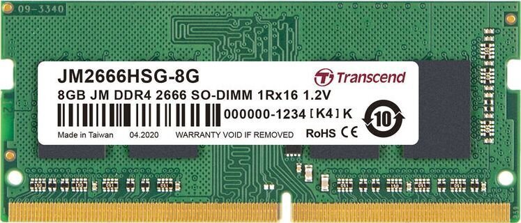 Transcend JM2666HSG-8G цена и информация | Operatiivmälu (RAM) | kaup24.ee