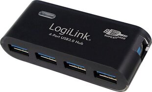 LogiLink Logilink, USB 3.0 HUB 4-port, incl. 3, hind ja info | USB jagajad, adapterid | kaup24.ee