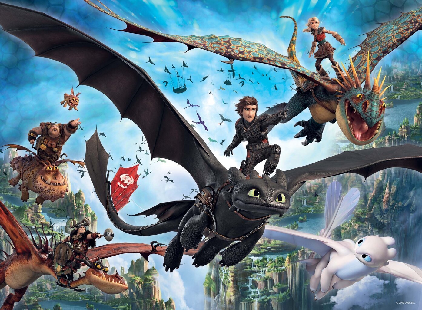 Pusle Ravensburger Kuidas taltsutada lohet (How to train your dragon), 100- osaline hind ja info | Pusled | kaup24.ee