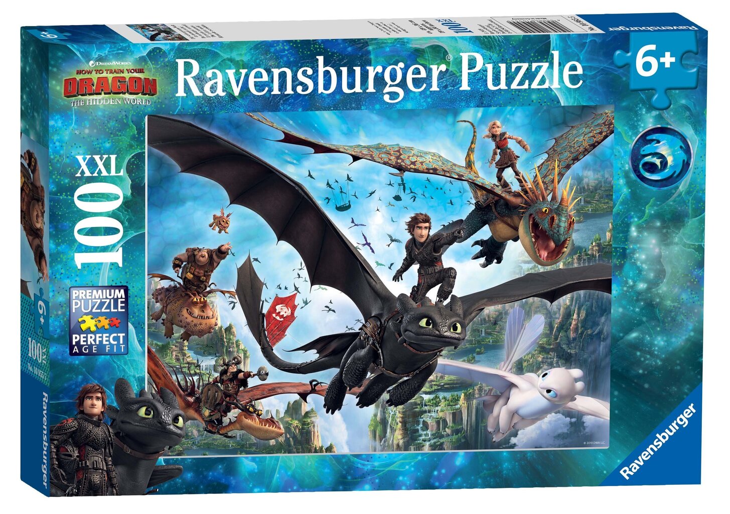 Pusle Ravensburger Kuidas taltsutada lohet (How to train your dragon), 100- osaline цена и информация | Pusled | kaup24.ee