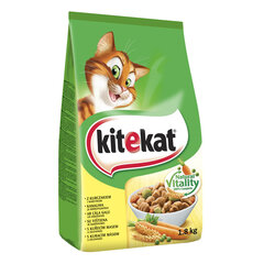 KITEKAT Сухой корм для кошек с курицей и овощами 1.8 кг цена и информация | Сухой корм для кошек | kaup24.ee