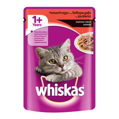 WHISKAS консервы для кошек с говядиной в соусе, 100 г цена и информация | Кошачьи консервы | kaup24.ee