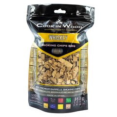 Viski suitsulaastud, Cook In Wood, Whiskey BBQ chips, 360 g цена и информация | Коптильни, аксессуары | kaup24.ee