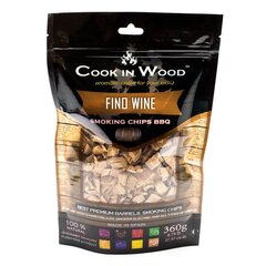 Щепы для копчения Вино Fino, Cook In Wood, Fino Wine BBQ chips, 360г цена и информация | Коптильни, аксессуары | kaup24.ee