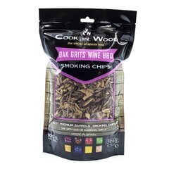 Tükeldatud tammeveinitünnidest suitsulaastud, Cook In Wood, Oak Grits Wine BBQ chips, 360 g цена и информация | Коптильни, аксессуары | kaup24.ee