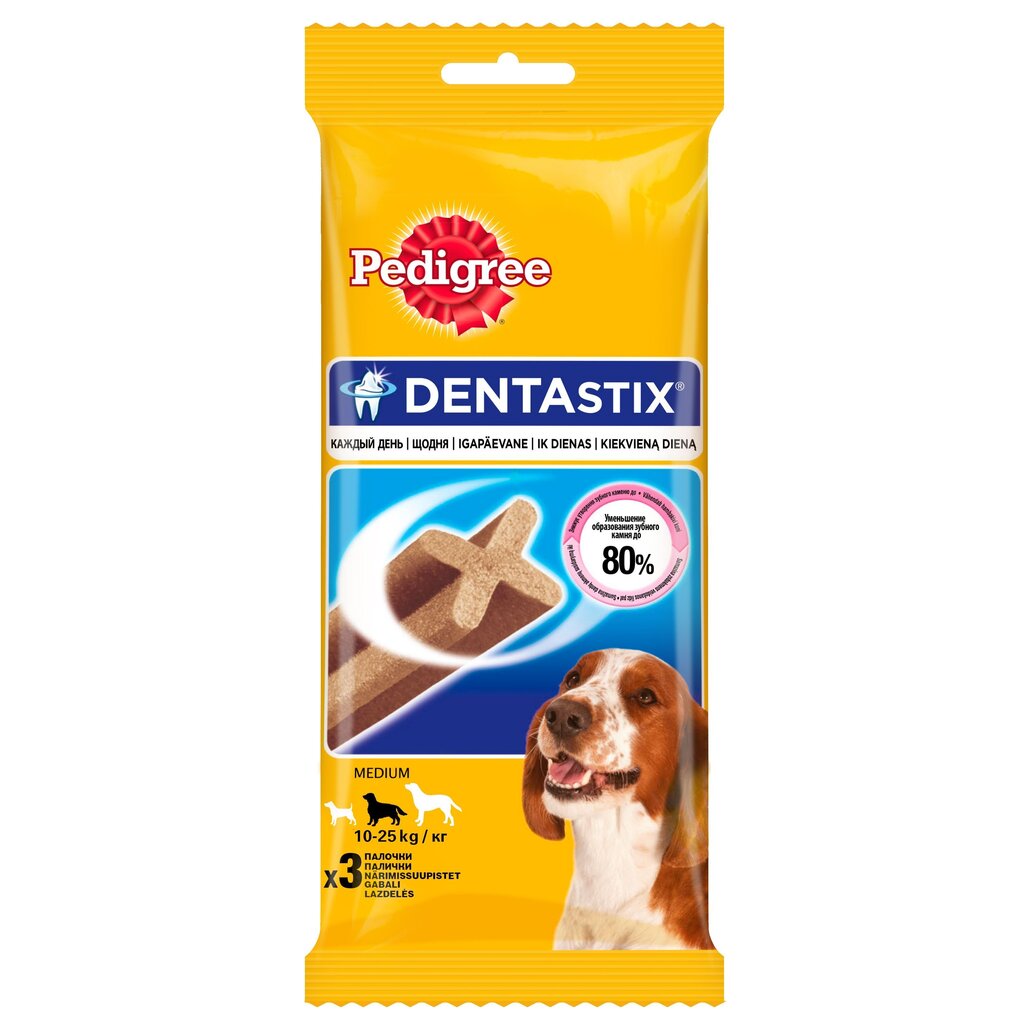 Pedigree DentaStix närimissuupiste keskmistele koertele, 3 tk hind ja info | Maiustused koertele | kaup24.ee