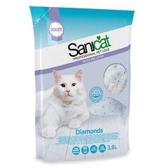 SANICAT Diamonds силиконовый наполнитель для кошачьего туалета, 3.8 л цена и информация | Наполнители для туалета | kaup24.ee