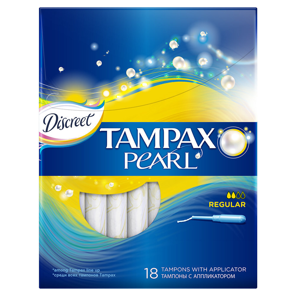 Tampoonid Tampax Pearl Regular, 18 tk цена и информация | Tampoonid, hügieenisidemed, menstruaalanumad | kaup24.ee