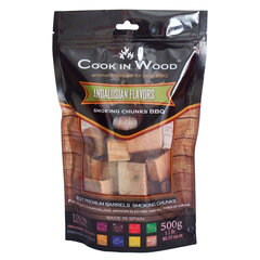 Блоки для копчения Андалузские ароматы, Cook In Wood, Andalusian Flavors BBQ chunks, 500г цена и информация | Коптильни, аксессуары | kaup24.ee