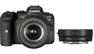 Canon EOS R6 + RF 24-105mm F4-7.1 IS STM + Mount Adapter EF-EOS R цена и информация | Фотоаппараты | kaup24.ee