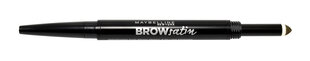 Карандаш для бровей и наполняющая пудра Maybelline Brow Satin Duo Темно-коричневый, 10 г цена и информация | Карандаши, краска для бровей | kaup24.ee