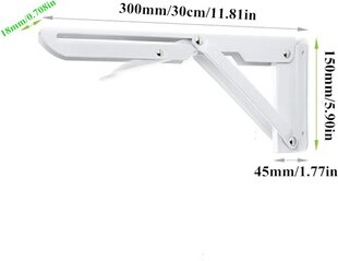 2tk Seinale kinnitatav kokkupandav riiuliklamber Kolmnurkne kokkupandav riiuliklamber Ruumi säästev töölaua laud hind ja info | Kompassid | kaup24.ee