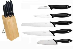 Nugade komplekt koos hoidjaga Fiskars, 5-osaline цена и информация | Подставка для ножей Tescoma Woody, 21 см | kaup24.ee