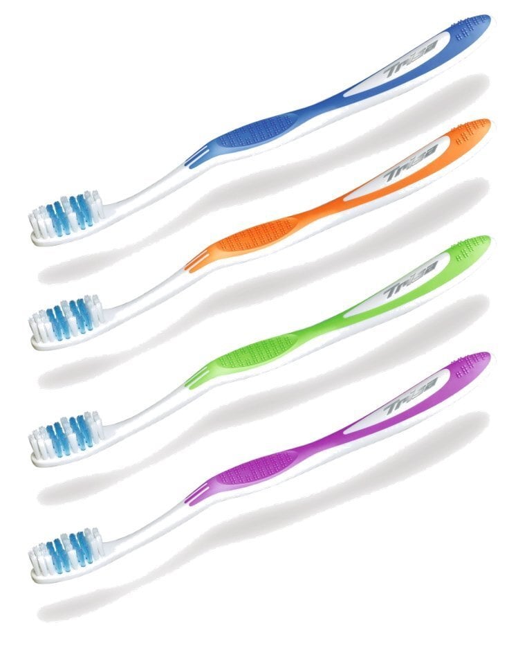 Keskmise kõvadusega hambahari, Trisa Focus Pro Clean, 1 tk цена и информация | Suuhügieen | kaup24.ee