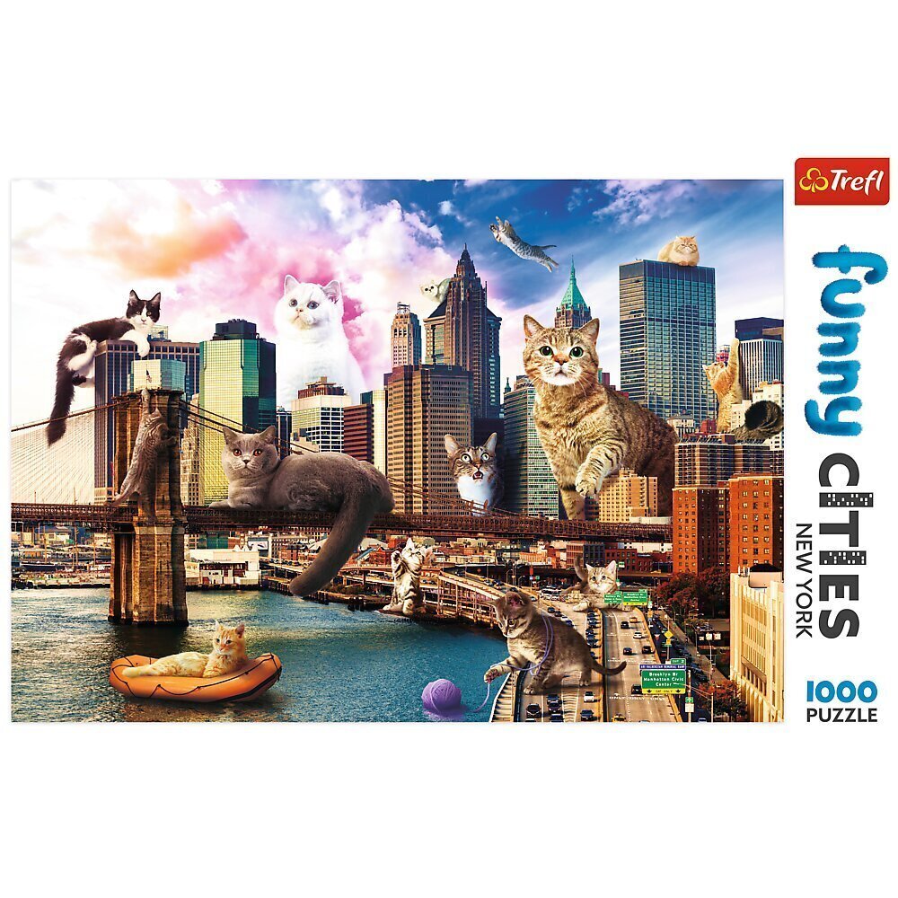 Pusle Trefl Puzzle "Kassid New Yorkis", 1000 tk hind ja info | Pusled | kaup24.ee