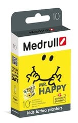 Прозрачный пластырь Medrull "Mr.Happy" N10 цена и информация | Аптечки | kaup24.ee