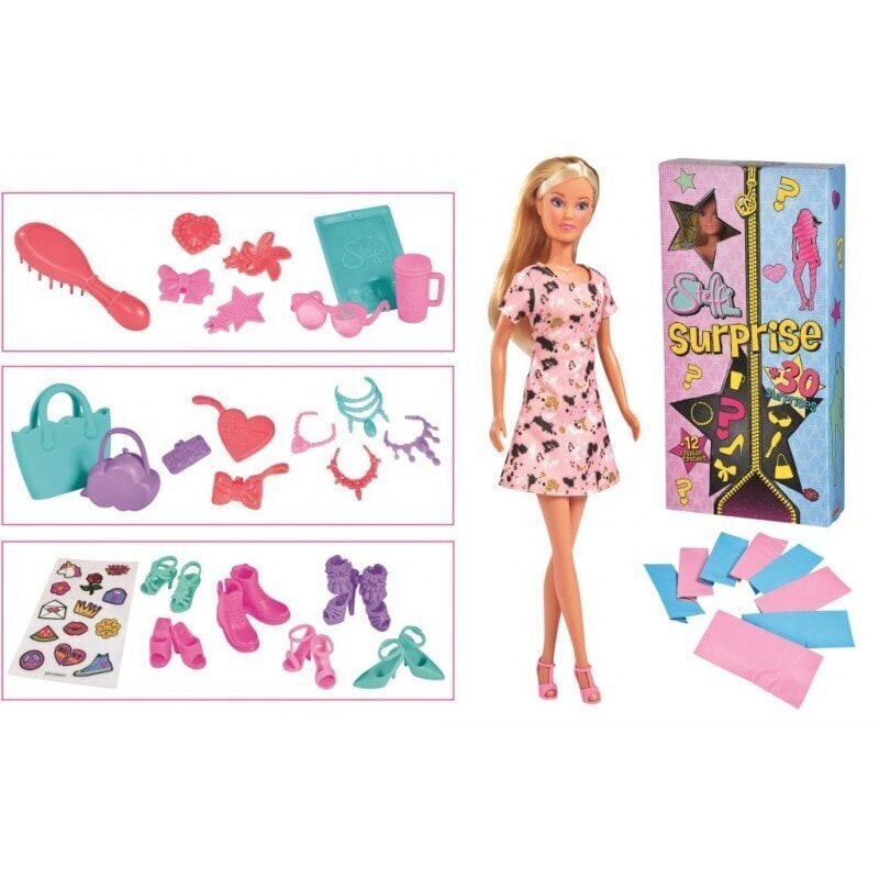 Nukk Steffi Love Surprise tarvikutega, 29 cm цена и информация | Tüdrukute mänguasjad | kaup24.ee