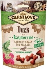 Carnilove Cat Snack Duck with Raspberries närimismaiused kassile 50g цена и информация | Лакомства для котов | kaup24.ee